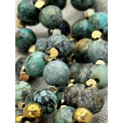 bracelet pierres naturelles Scarabosse turquoise naturelle d'Afrique